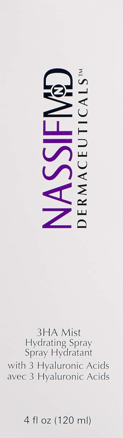 image:imageNassifMD 3HA Instant Hydrating Facial Mist Contains 3 Types of Hyaluronic Acid to Keep Your Face Refreshed and Hydrated Decreases Look of Skin Puffiness Dark Circles and Fine Lines4 Fl Oz Pack of 1