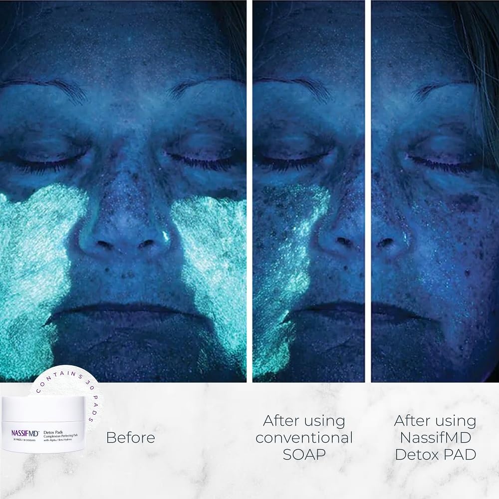 image:imageNassifMD Exfoliating Detox Pads SurgeonCreated AHABHA Facial Pads for Deep Cleansing Smoother Texture amp Glowing Skin Reduces Pores Firms BrightensOriginal Formula Face Size
