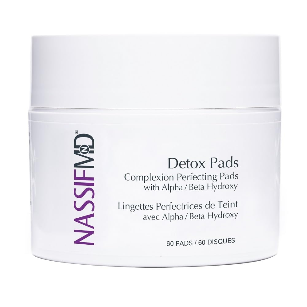 image:imageNassifMD Exfoliating Detox Pads SurgeonCreated AHABHA Facial Pads for Deep Cleansing Smoother Texture amp Glowing Skin Reduces Pores Firms BrightensOriginal Formula Face Size