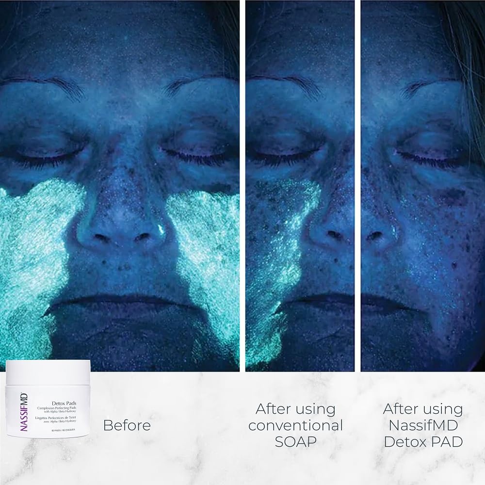 image:imageNassifMD Exfoliating Detox Pads SurgeonCreated AHABHA Facial Pads for Deep Cleansing Smoother Texture amp Glowing Skin Reduces Pores Firms BrightensOriginal Formula Face Size