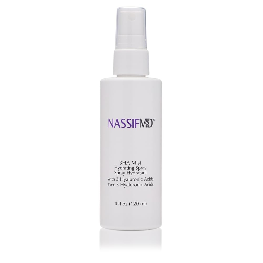 image:imageNassifMD 3HA Instant Hydrating Facial Mist Contains 3 Types of Hyaluronic Acid to Keep Your Face Refreshed and Hydrated Decreases Look of Skin Puffiness Dark Circles and Fine Lines4 Fl Oz Pack of 1