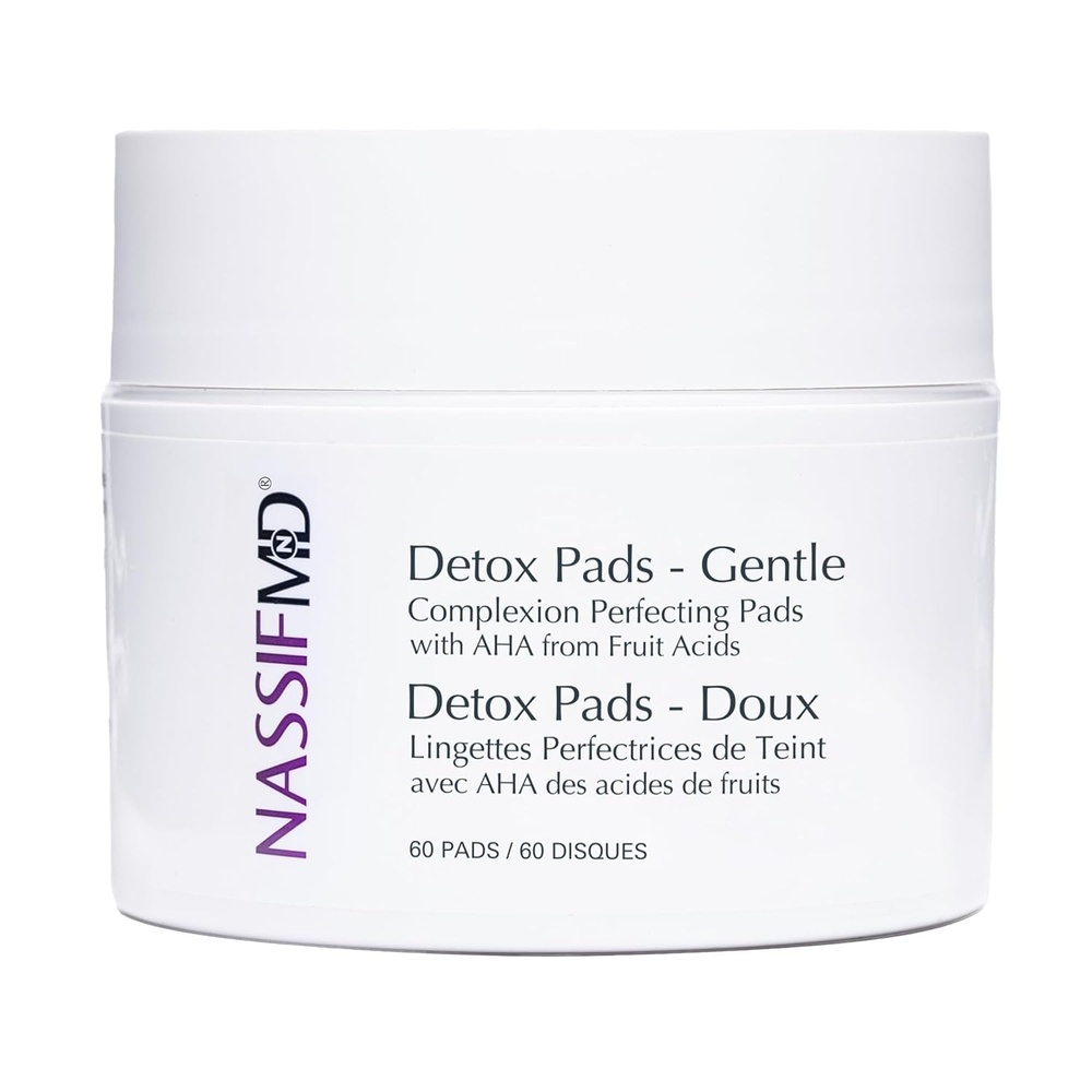 image:imageNassifMD Gentle Detox Pads SurgeonCreated Fruit Acid Complex for Sensitive Skin Brightens Exfoliates amp Reduces Wrinkles DermatologistTested